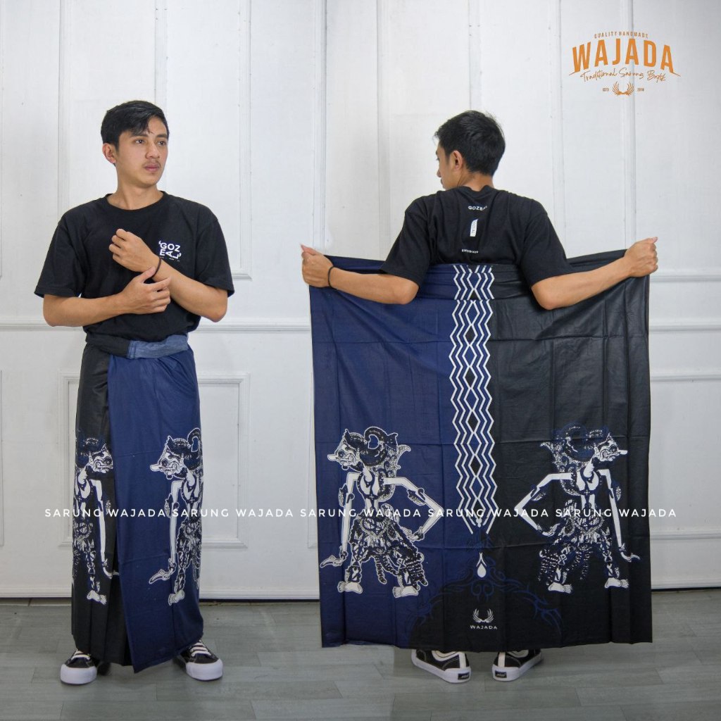 Jual SARUNG BATIK MOTIF WAYANG HANACARAKA AKSARA JAWA DAN MOTIF PALAIKAT PALEKAT WADIMOR WAJADA