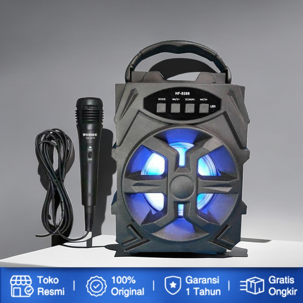 Jual Karaoke Portabel S288 Speaker Bluetooth Nirkabel Bass Berat Volume