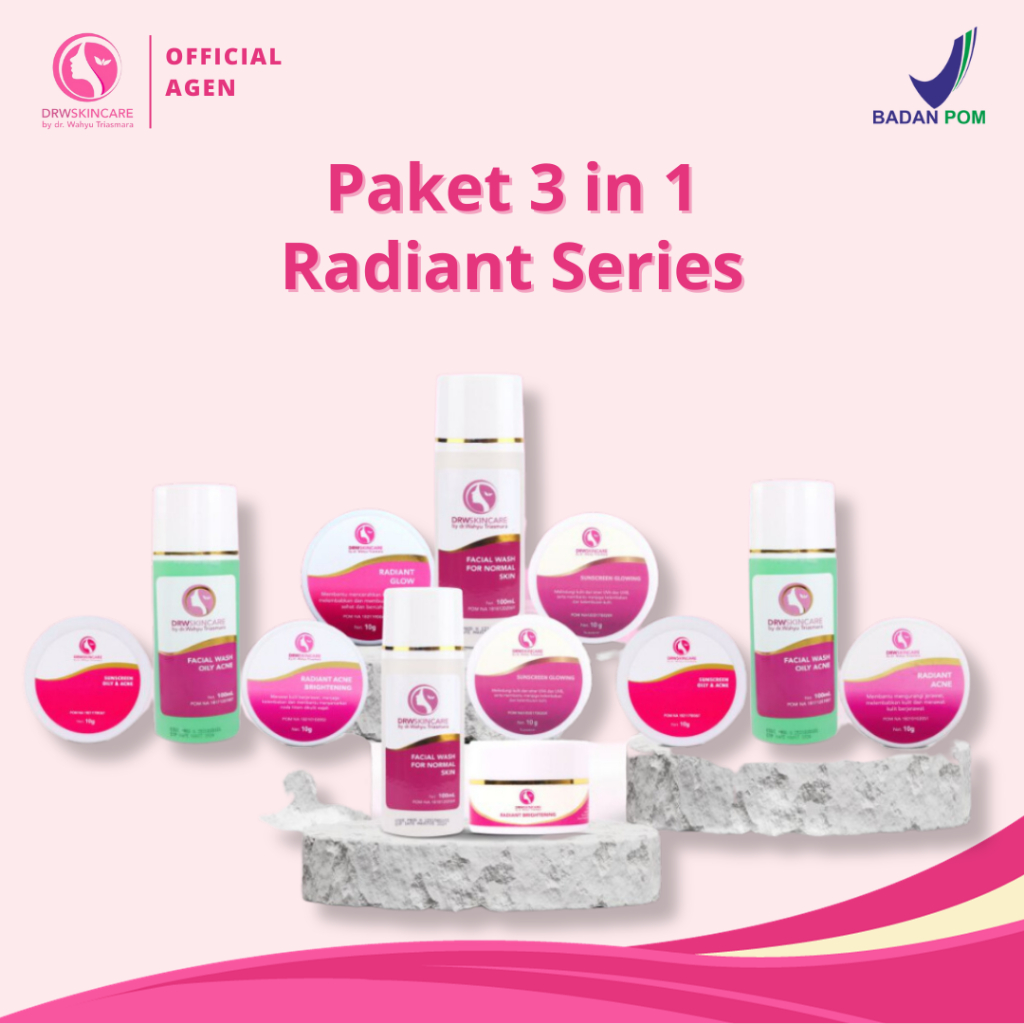 Jual Drw Skincare Paket Radiant Series In Jerawat Glowing Original Shopee Indonesia