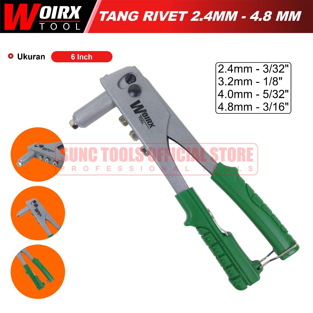 Jual WOIRX TOOL Hand Riveter Tang Rivet Tang Ripet 2.4mm - 4.8mm ...