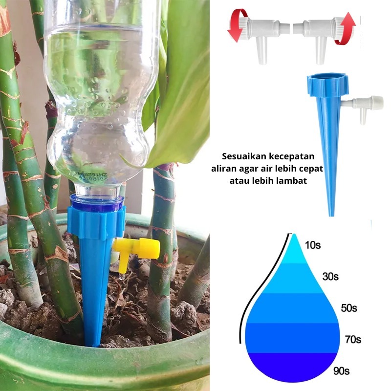 Alat Penyiram Irigasi Tanaman Tetes Otomatis / Alat Tetes Tanaman Otomatis / DRIP CONE Water / Infus Air Siram Tanaman