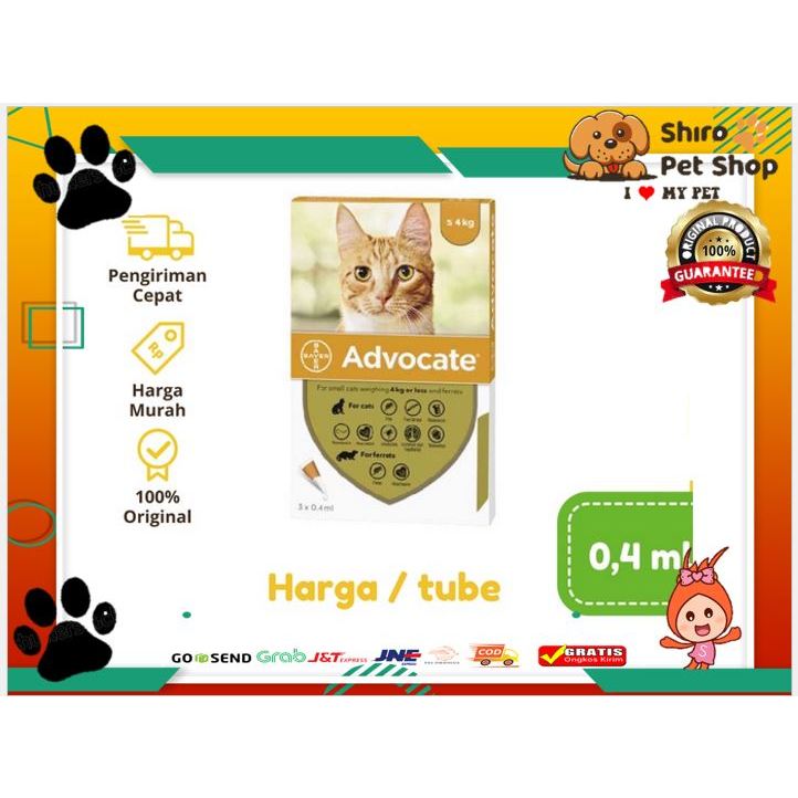 Jual Advocate Cat Kucing Obat Kutu Kucing Kecil Besar Tetes Kg Kg