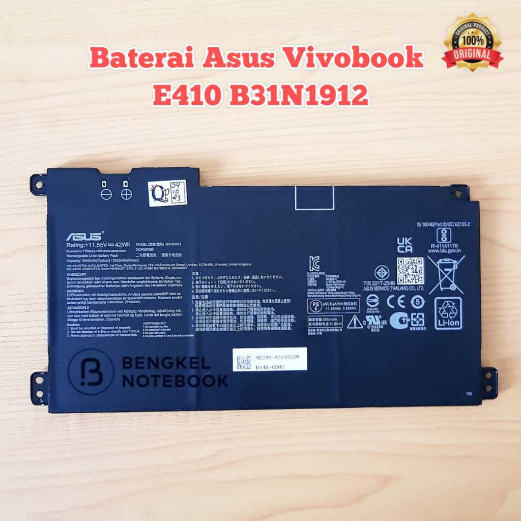 Genuine B31N1912 C31N1912 Battery for ASUS VivoBook14 E410M E410MA