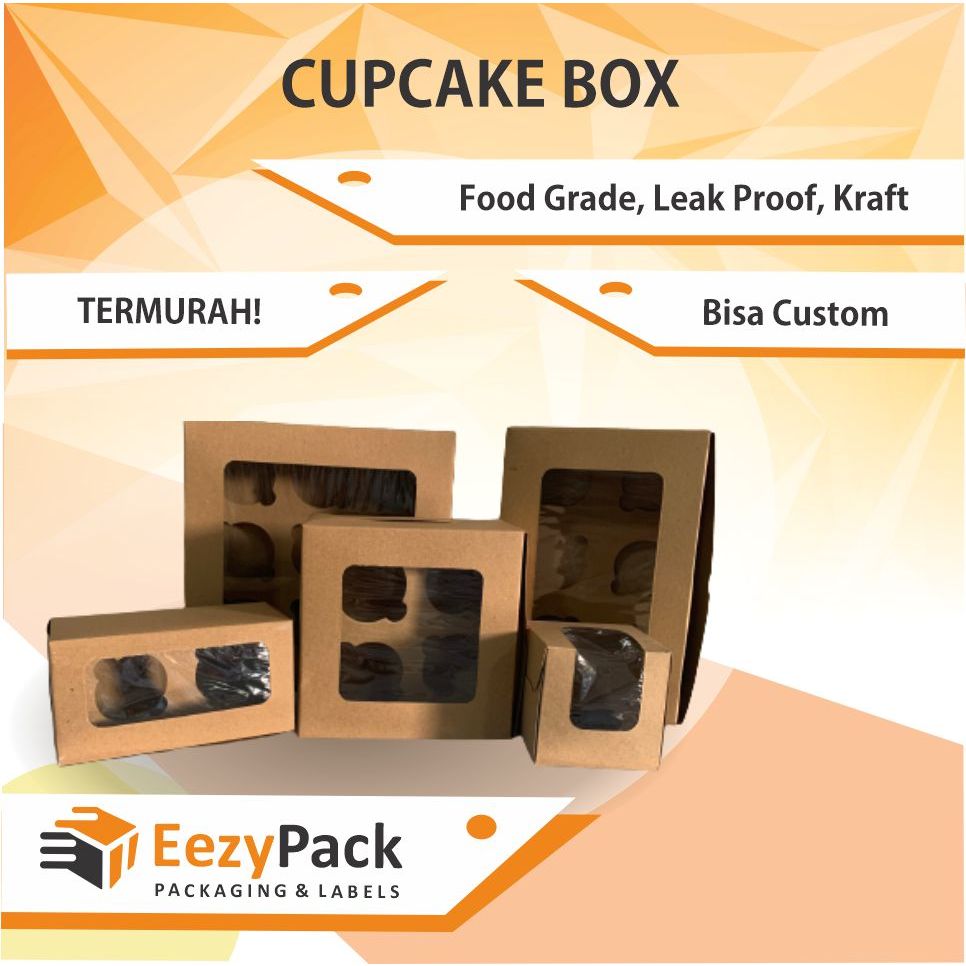 Jual Box Muffin/ Cupcake/ Kemasan Kotak Muffin/ Kardus Cupcake isi 1 2