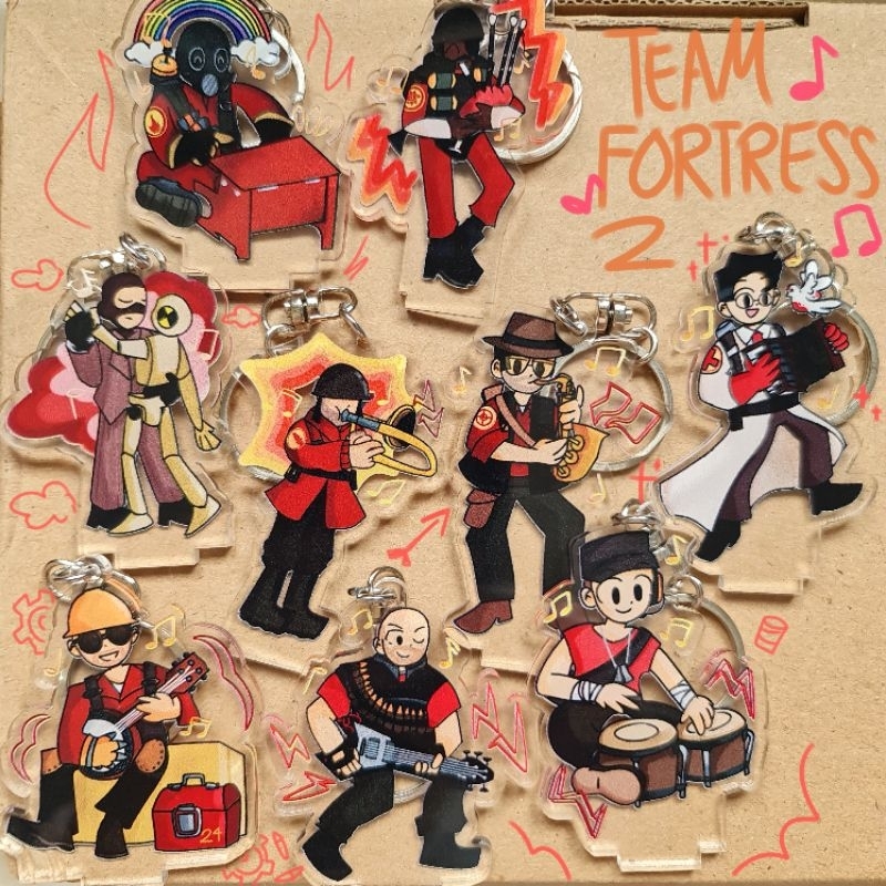 Jual Keychain standee acrylic - Team Fortress 2 (Musical Mercenaries ...