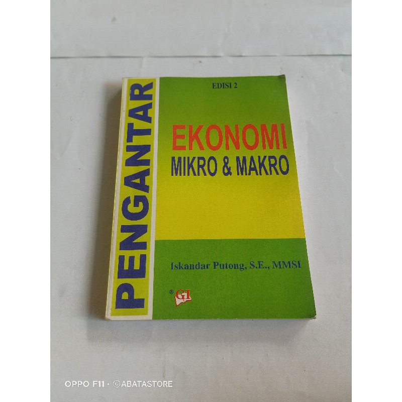 Jual BUKU PENGANTAR EKONOMI MIKRO & MAKRO EDISI 2 ISKANDAR PUTONG SE ...