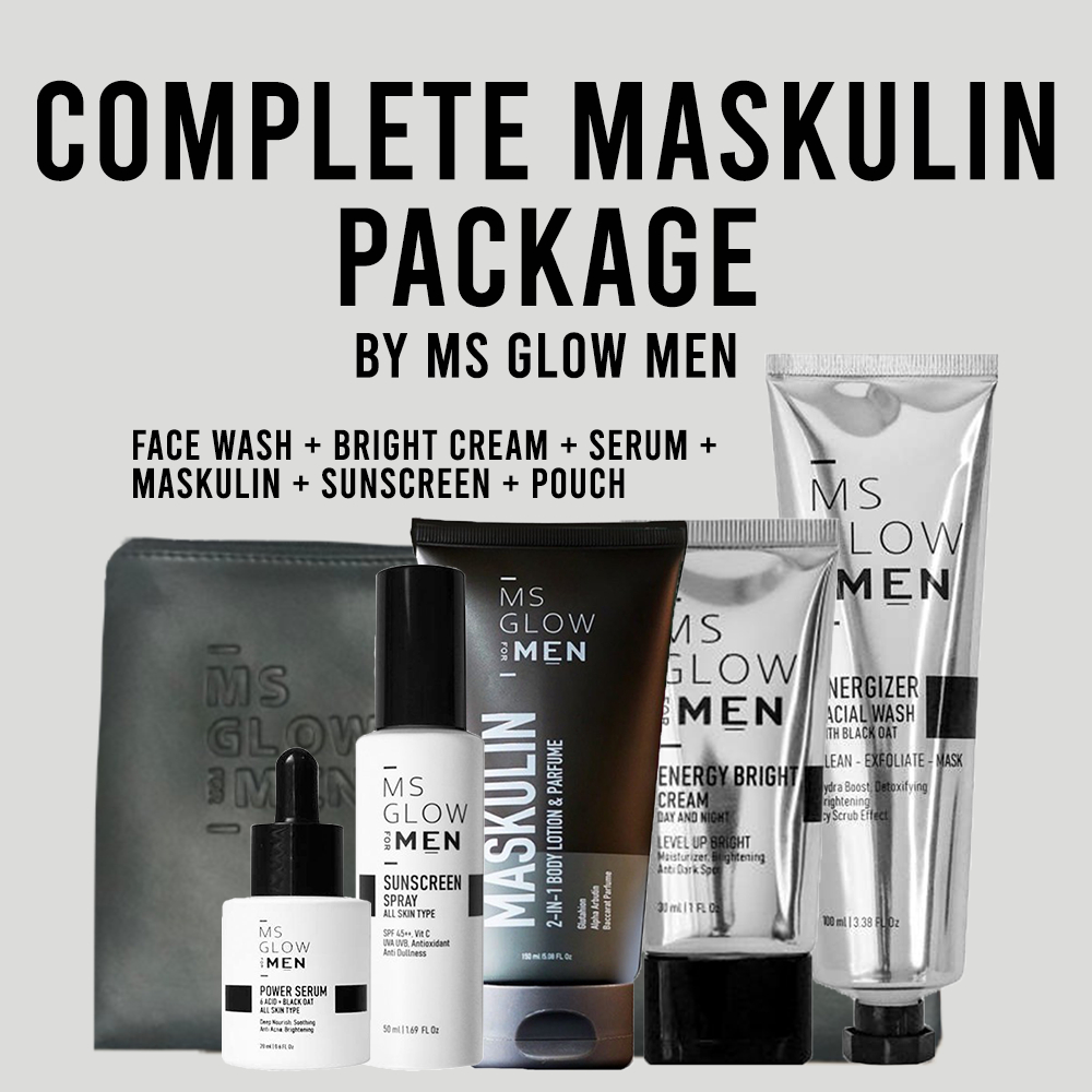 Jual Ms Glow Men Complete + Maskulin Original MsGlow For Men . | Shopee ...