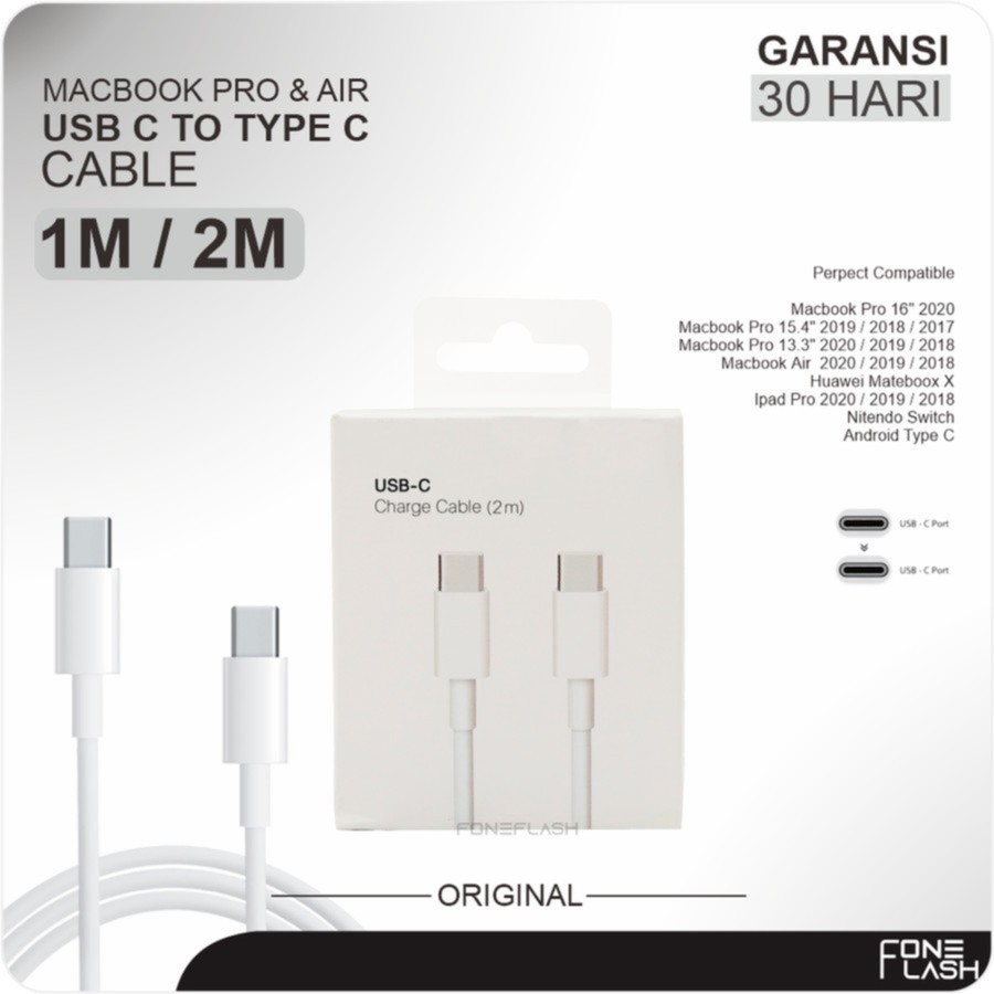 Jual Apple Data Cable iPad Air 4 2020 USB-C to Type-C 1M & 2M Original 100%  - 1M - Jakarta Selatan - Rumah Getged