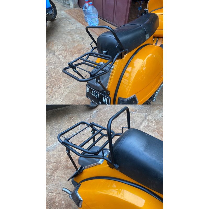 Jual Backrack madrid vespa px ps excel exlusive super sprint hitam
