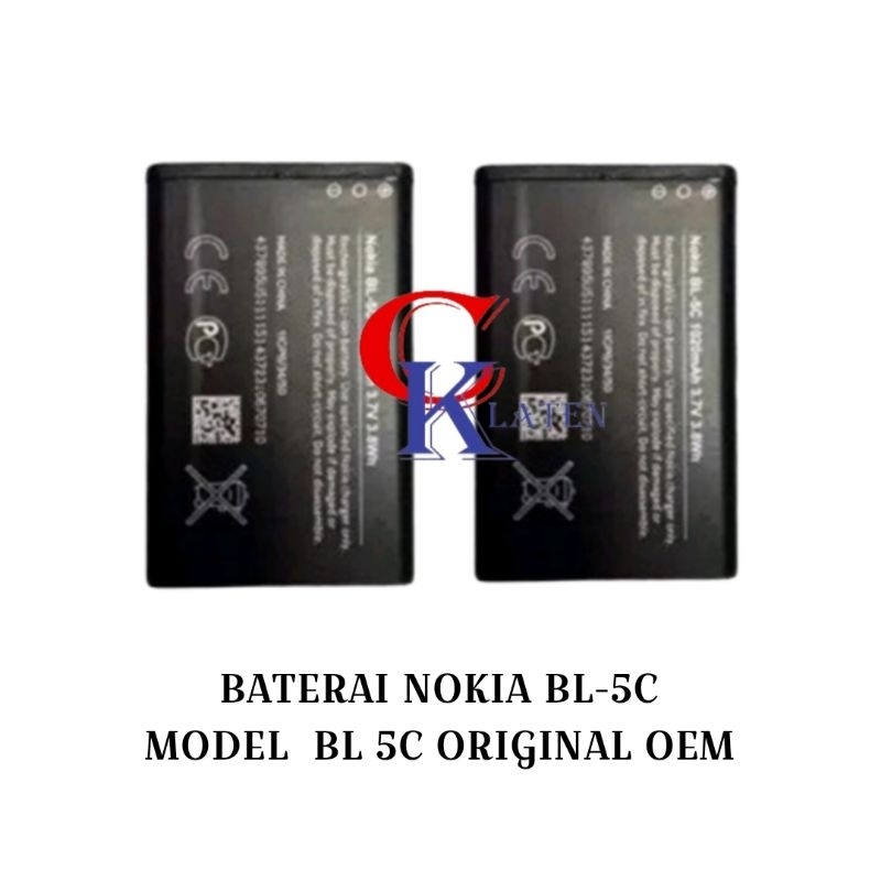 Jual BATERAI NOKIA BL-5C MODEL BL 5C ORIGINAL OEM | Shopee Indonesia