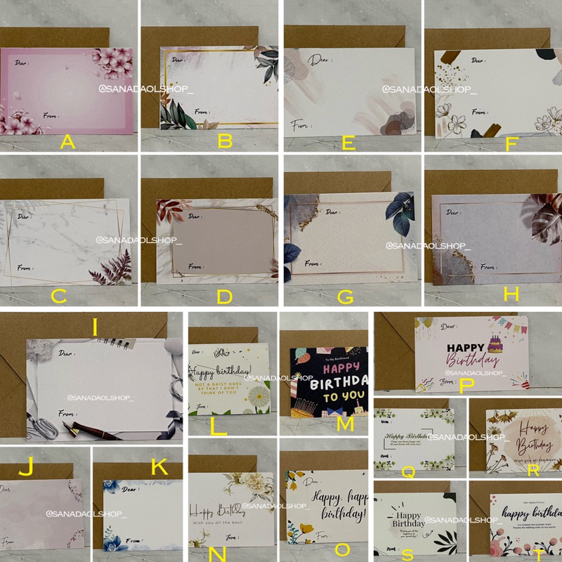 Jual Kartu ucapan ultah Card BIRTHDAY & kertas kado !!! Card Gift Card ...