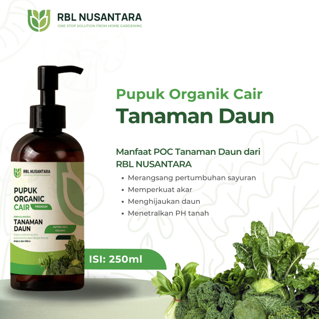 Jual Pupuk Organik Cair POC Sayuran Daun 250mL Formula Lengkap Premium ...