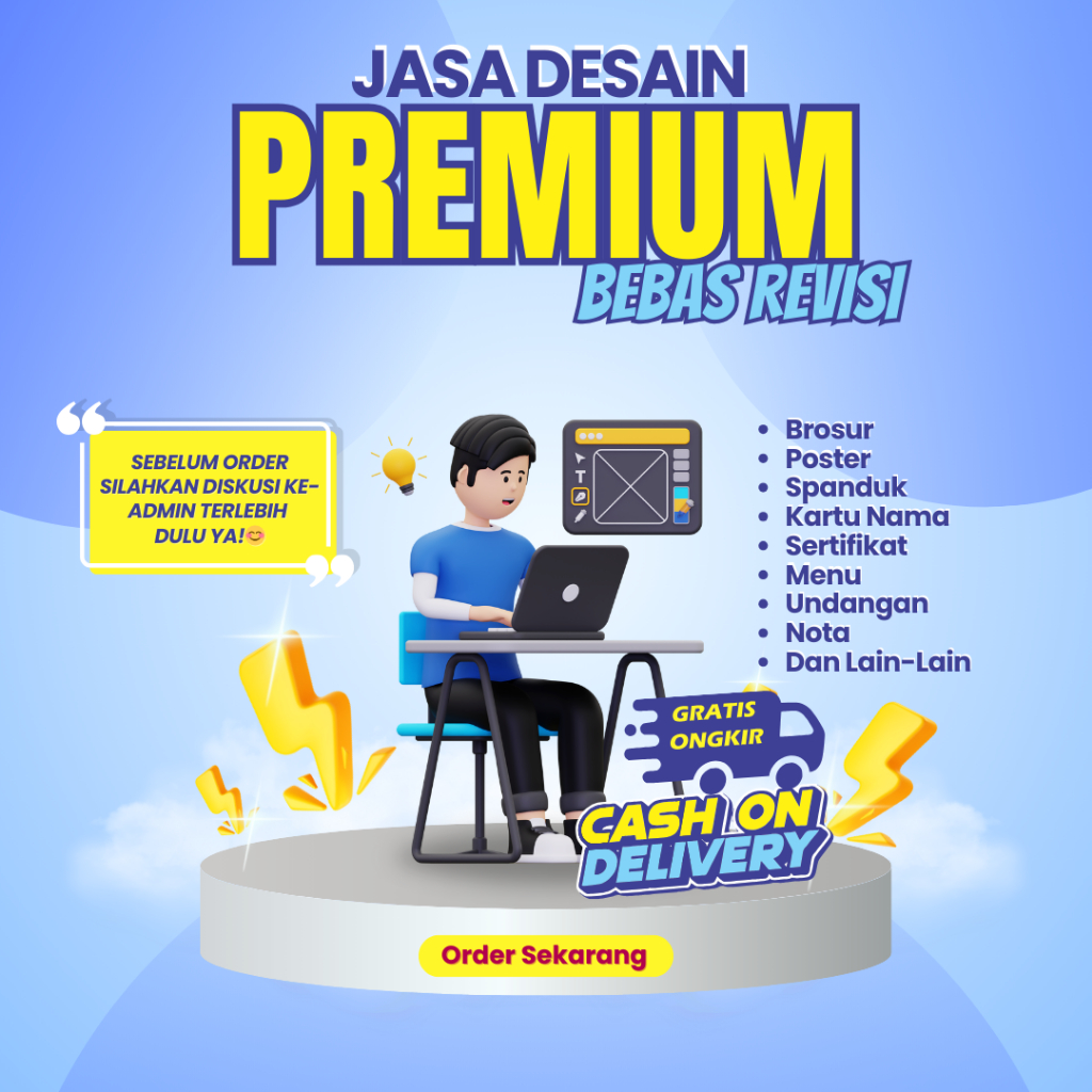 Jual Jasa Desain Premiumjasa Desain Posterbrosurspandukundangansertifikatnotakartu Nama 6458