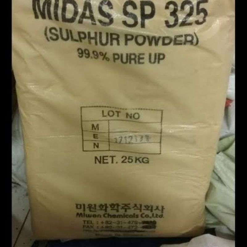 Jual Bahan Kimia Sulphur Powder / Bubuk Sulfur / Belerang Midas SP 325 ...