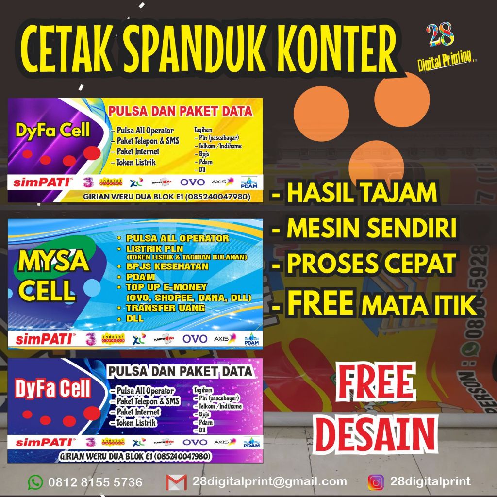 Jual SPANDUK KONTER PULSA / BANNER PULSA / BANNER KONTER PULSA ...