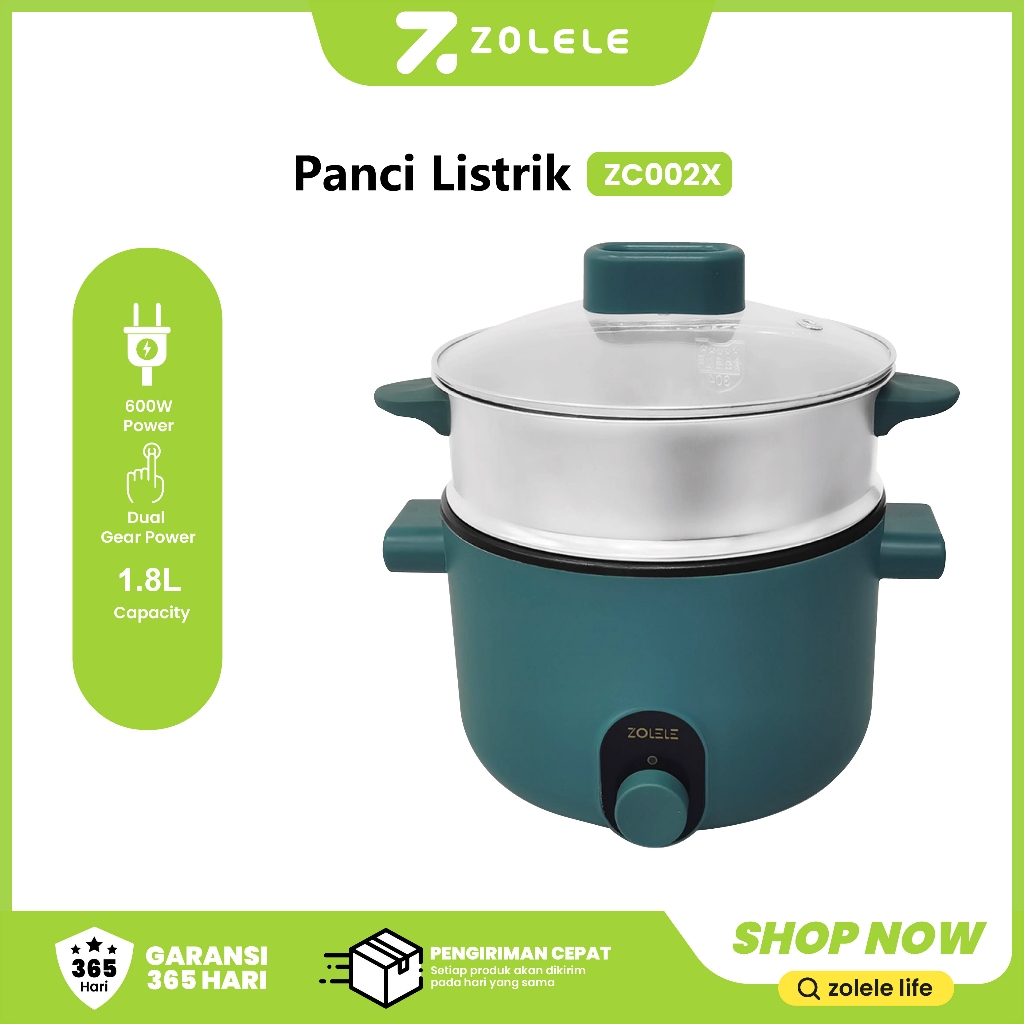 Jual ZOLELE Panci Listrik 1.8L Rice Cooker Penanak Nasi Serbaguna