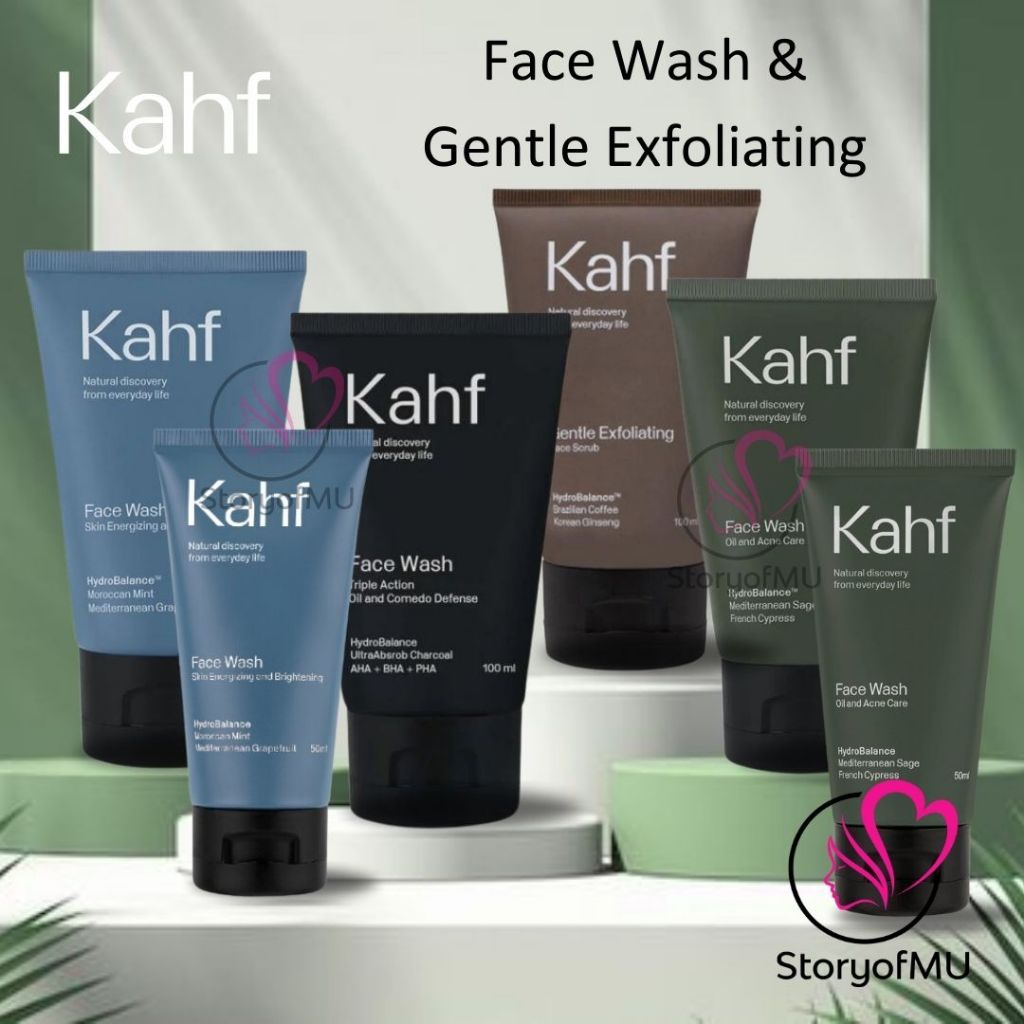 Jual KAHF Face Wash Gentle Exfoliating Series Pria Men 50ml 100ml