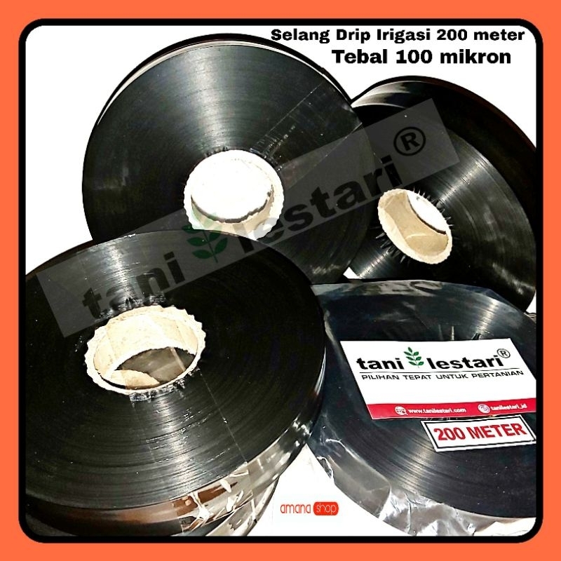 SELANG DRIP IRIGASI 3/4 INCH PANJANG 200 METER TEBAL 100 MIKRON TANI LESTARI