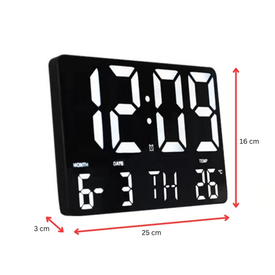 Jual Jam Digital Led Clock Alarm Dinding / Meja Jumbo 0717L Shopee
