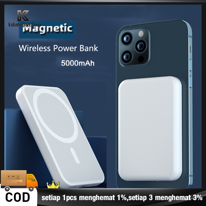 Jual Pengisi daya nirkabel Macsafe cadangan bantu eksternal pak baterai