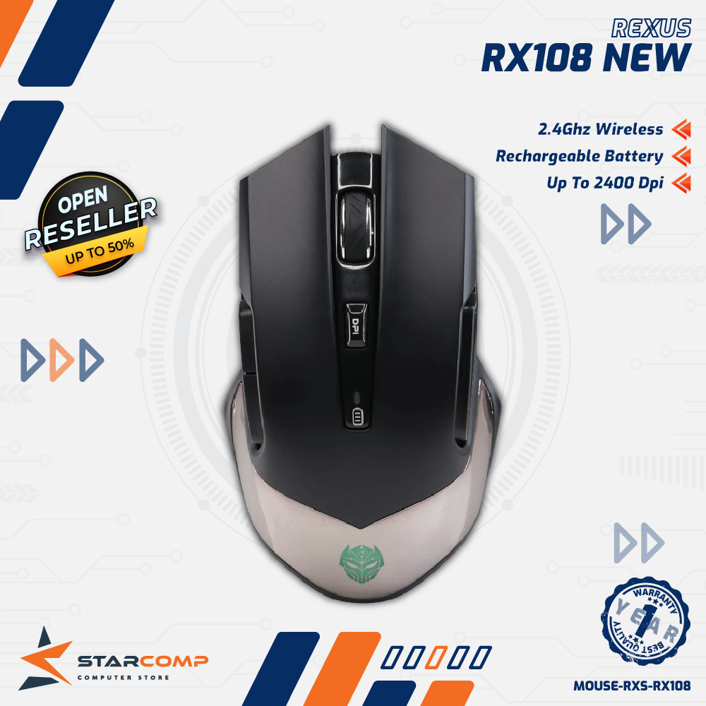 Jual Mouse Rexus RX108 New Gaming Mouse Wireless | Shopee Indonesia