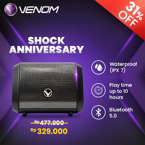 Jual Venom Baby Gear VBG 1 Speaker Bluetooth Portable with Stereo Mode