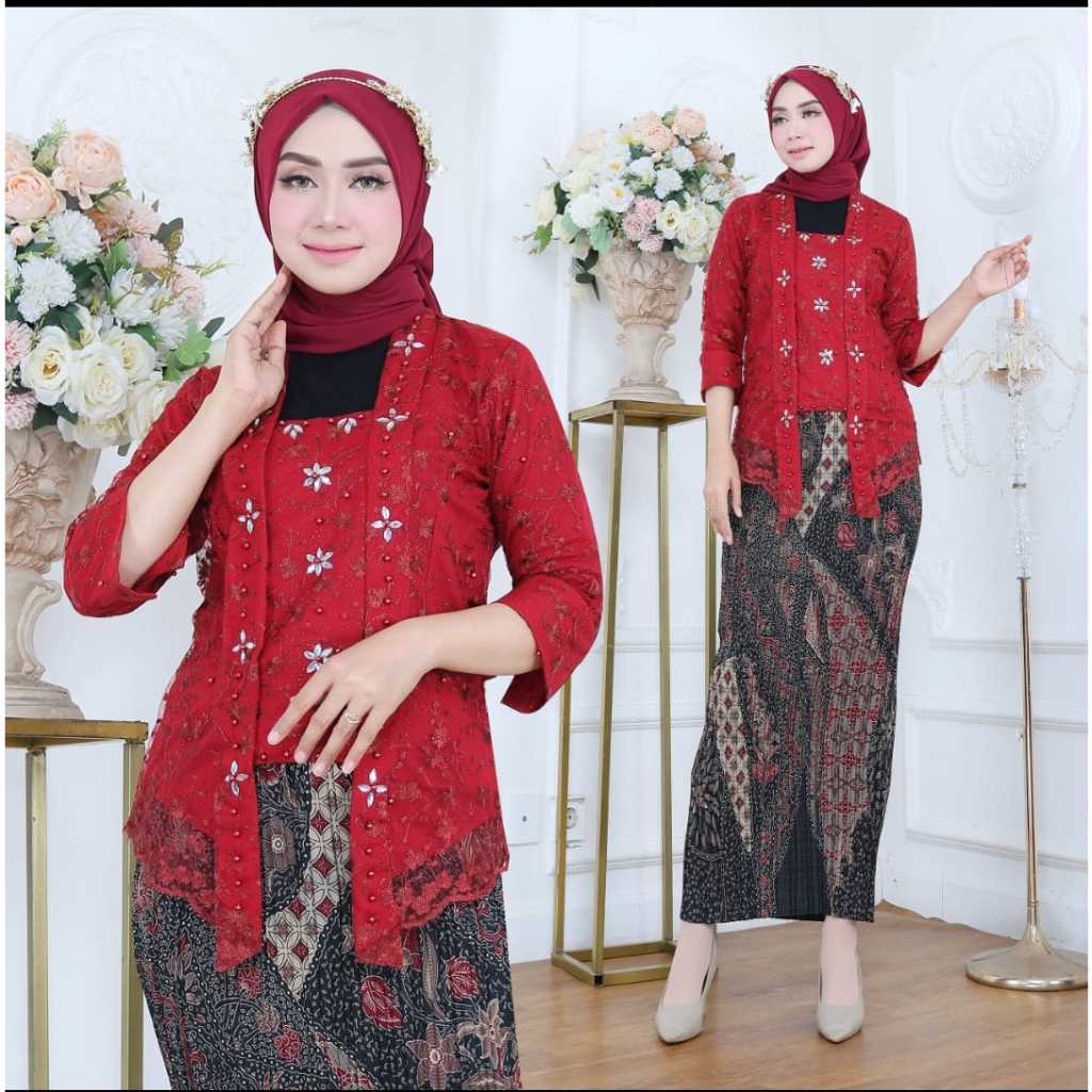 Jual New Setelan Kebaya Kutu Baru Model Payet Modis Dan Modern Kebaya