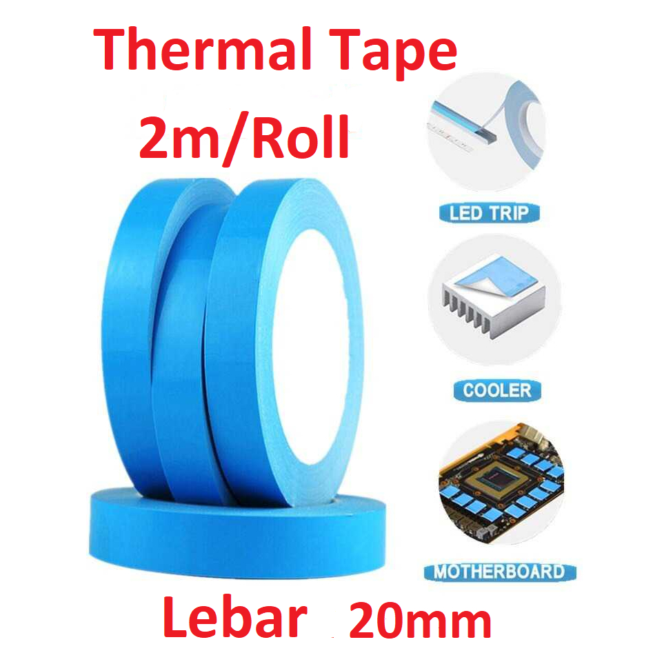 Jual Thermal Tape Double Tape Penghantar Panas 20mm 20 mm Perekat