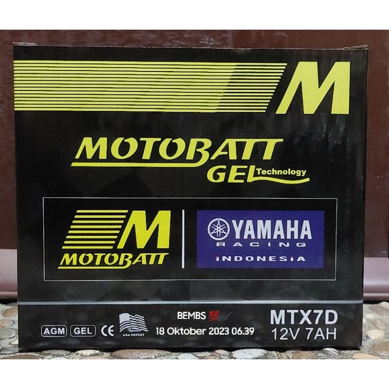 Jual Aki MOTOBATT MTX7D alternatif GS GM7B-3 / YUASA YB7B Honda Tiger