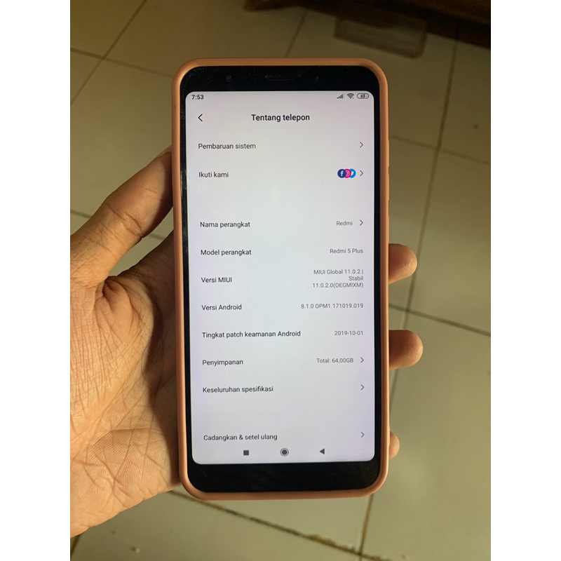 Jual Redmi 5 Plus 4/64 Vince Shopee Indonesia