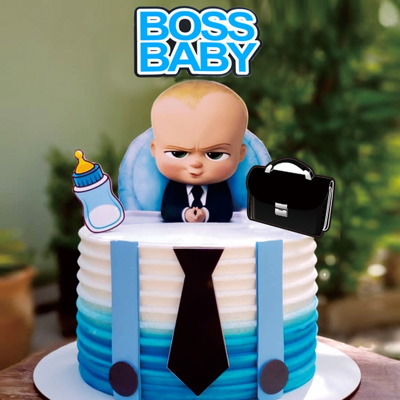 Jual Topper Cake Boss Baby / Hiasan Kue Ultah Baby Boss Bahan Kertas ...
