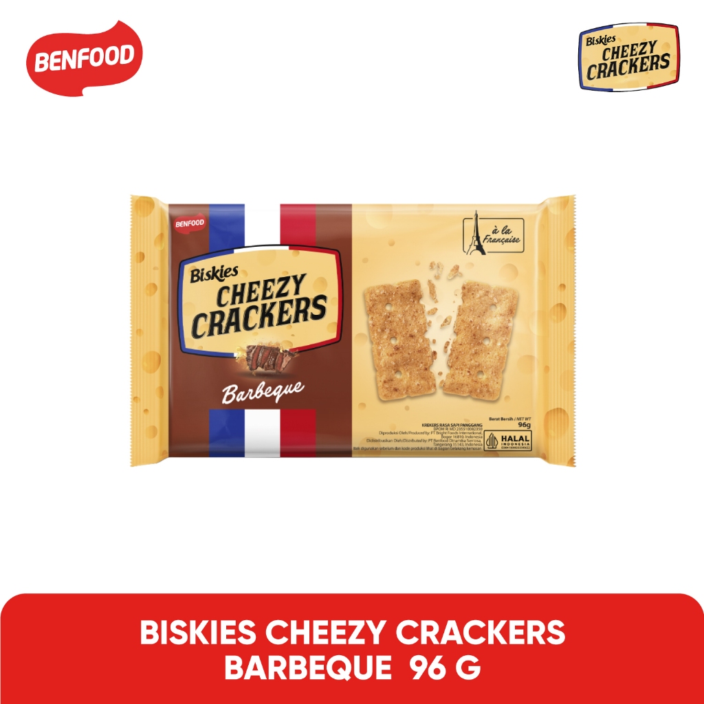 Jual Biskuit Keju BISKIES CHEEZY CRACKERS BARBEQUE 96GR Shopee Indonesia