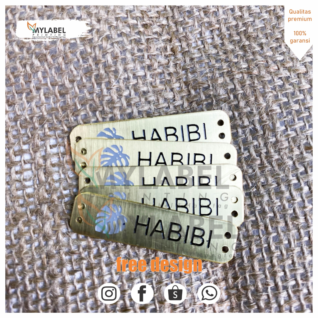 Jual label plat besi/label plat custom/label plat hijab/label plat ...