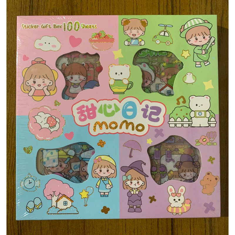 Jual Stiker Momo 100pcs, Sticker Mixue 100pcs, Stiker Momo, Stiker ...