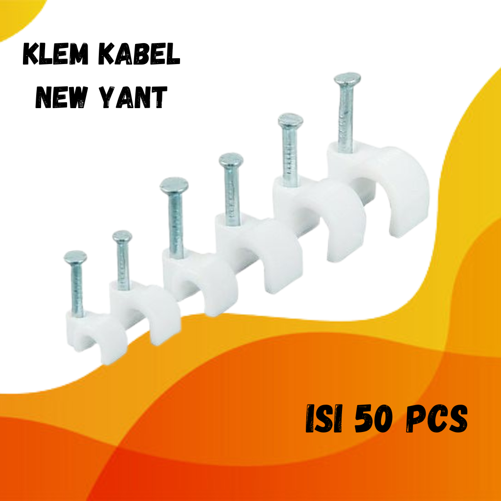 Jual Klem Kabel Round Clip No 7 8 9 10 12 17 Isi 50 Pcs Shopee Indonesia