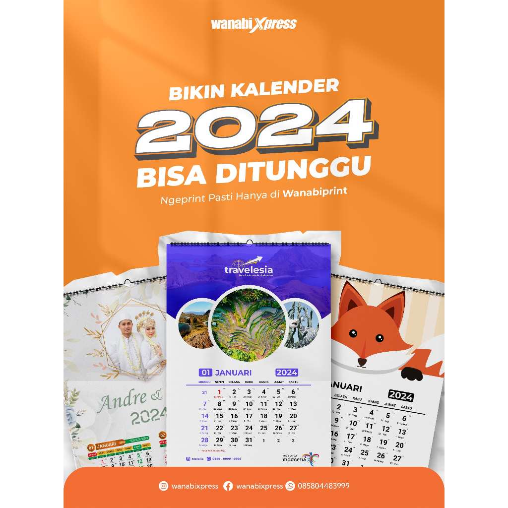 Jual Kalender Dinding 2024 Gratis Template Desaincustom Desain Ukuran