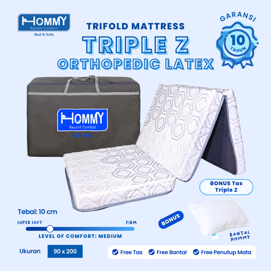 Jual Hommy Triple Z Orthopedic Latex Trifold Mattress Shopee Indonesia