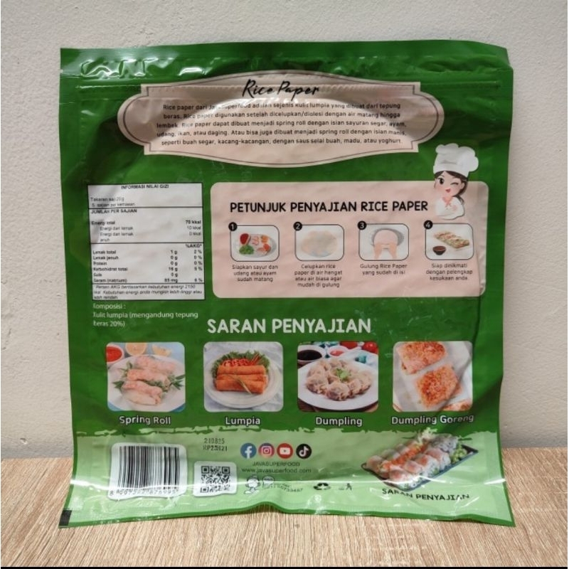Jual Rice Paper / Spring Roll / Kulit Lumpia Vietnam Bulat 10 Lembar ...