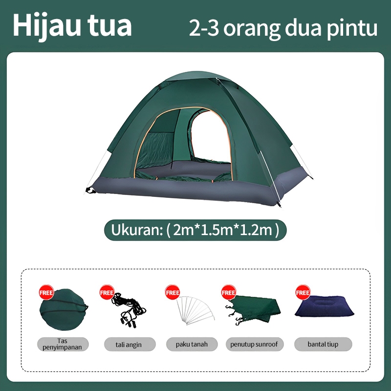 Jual Ebuy Tenda Camping Kapasitas 4 6 Orang Tenda Gunung Outdoor Dan Indoor Tenda Otomatis 8128