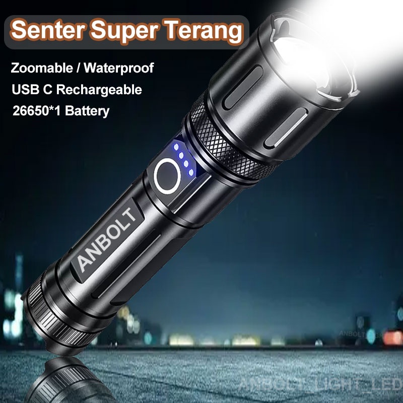 Senter Sorot LED Super Terang Original Pocketman Import Bisa Buat
