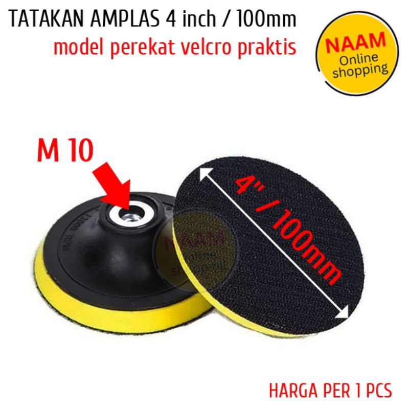 Jual PAD TATAKAN AMPLAS POLES TEMPEL 4 INCH - BACKING PAD VELCRO 4 ...
