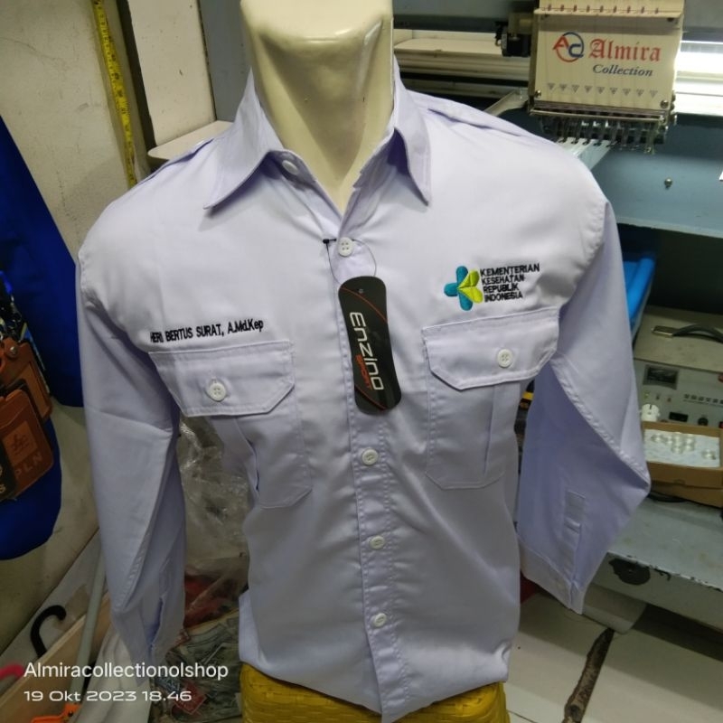 Jual Kemeja KEMENKES RI Baju Kementerian Kesehatan | Shopee Indonesia