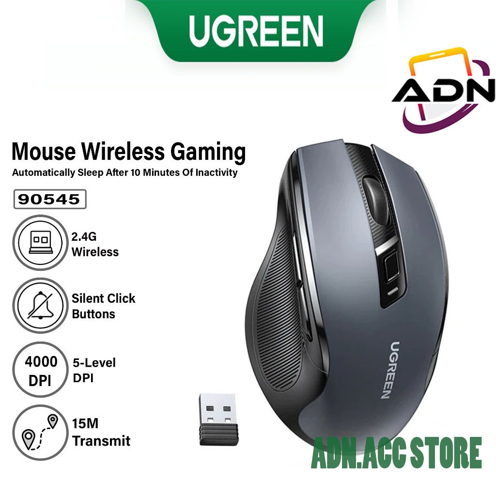 Jual UGREEN Mouse Gaming Wireless 2.Ghz+ Bluetooth Silent Click 4000 ...
