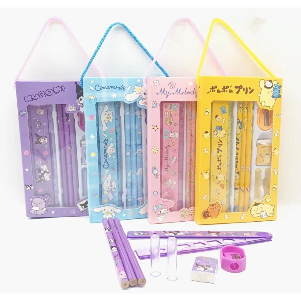 Jual ALAT TULIS SET ISI 5 MOTIF SANRIO CINNAMOROL POMPOM KUROMI MELODY ...