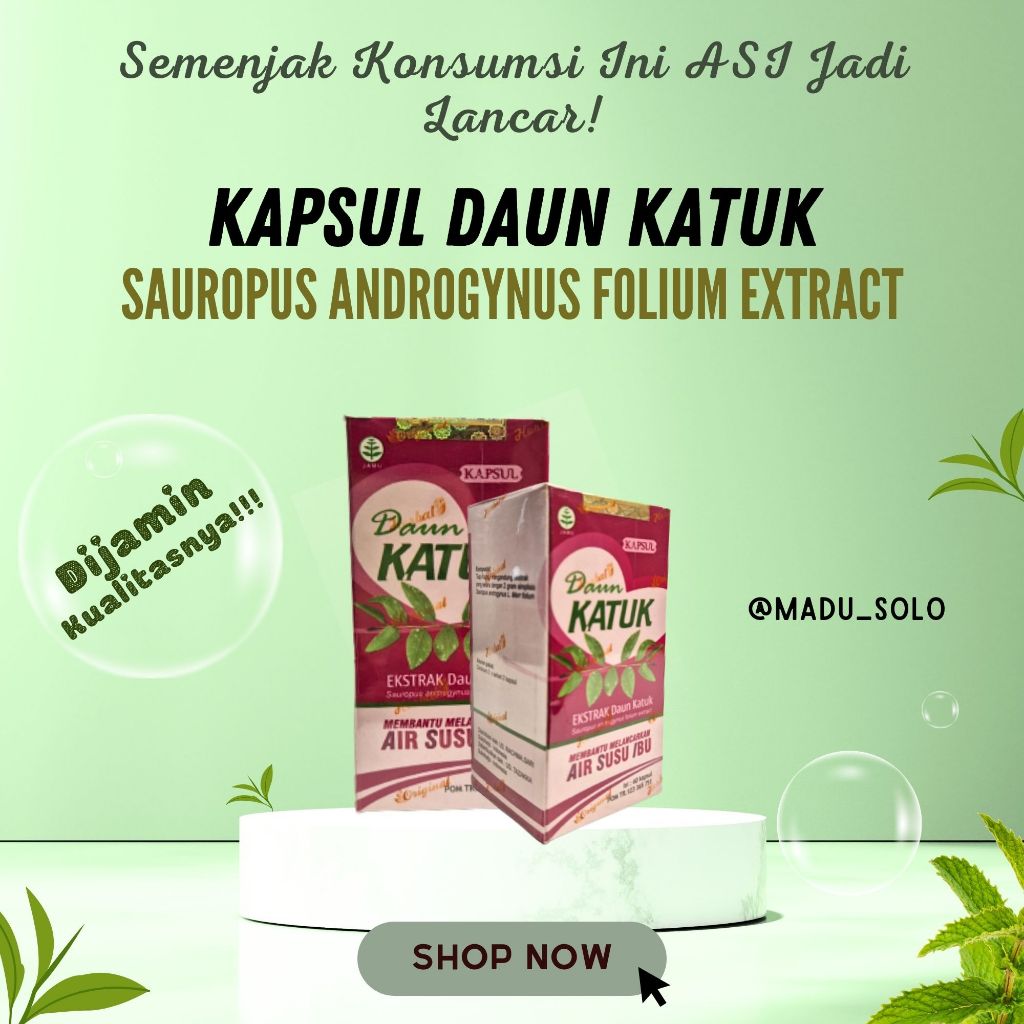 Jual KAPSUL DAUN KATUK Original Isi 60 Kapsul | Membantu Melancarkan ...