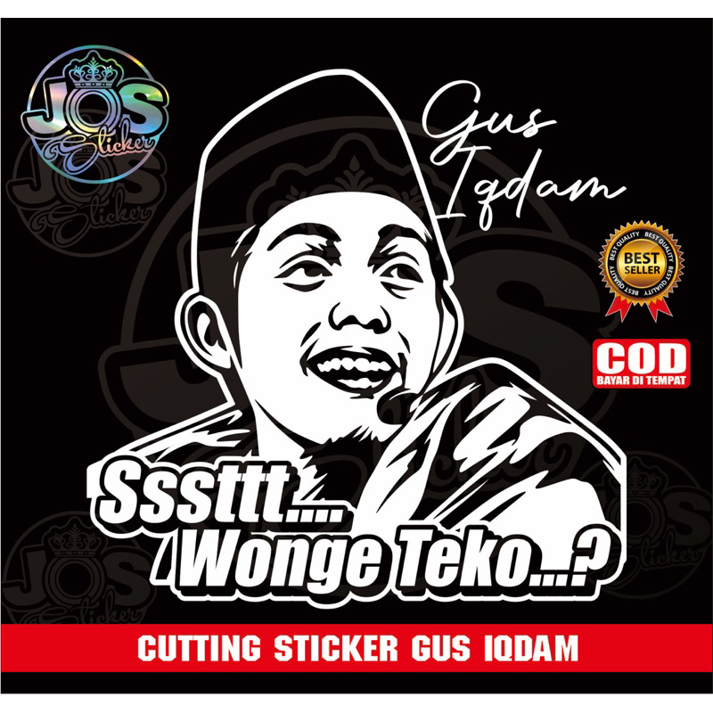 Jual Sticker Cutting Siluet Gus Iqdam Sssstt Wonge Teko Sticker Viral