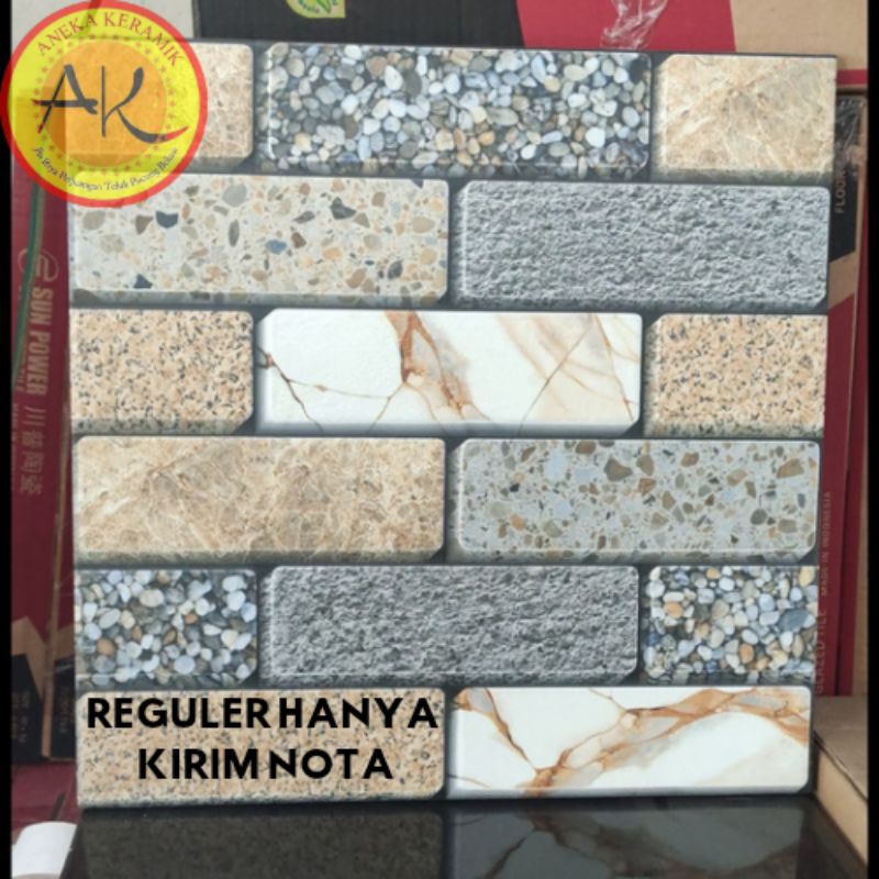 Jual Keramik Lantai Teras Garasi Dinding Motif Batu Alam Timbul X Ziegel Natura Shopee