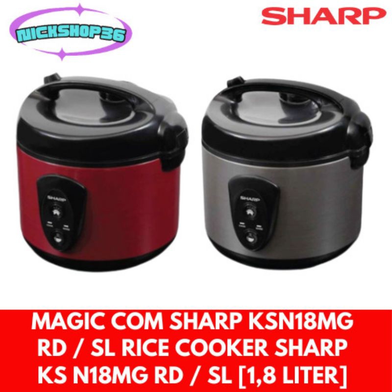 Jual MAGIC COM SHARP KSN18MG RD / SL RICE COOKER SHARP KS N18MG RD / SL