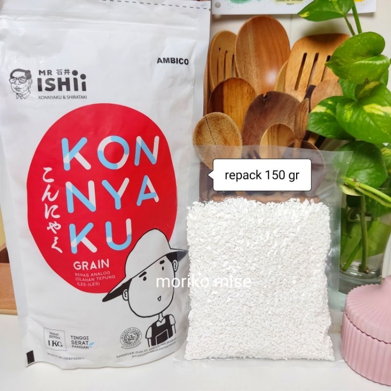 Jual Repack 150 Gr Beras Shirataki Beras Porang Konyaku Grain Beras