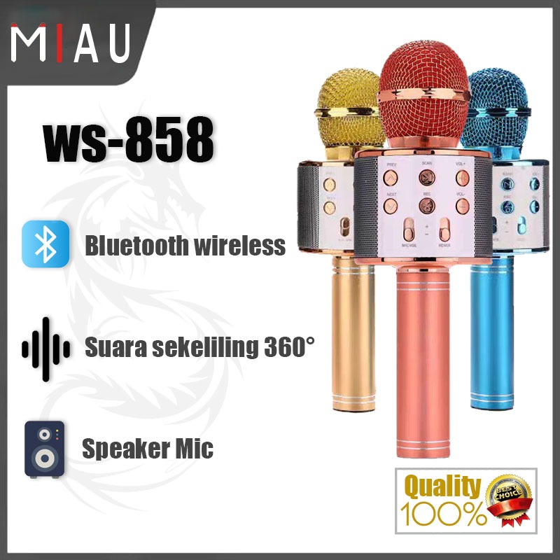 Jual Mic Karaoke Mikrofon Original Wireless Bluetooth Microphone